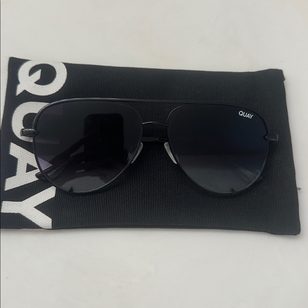 Quay Australia High Key Mini Black Sunglasses